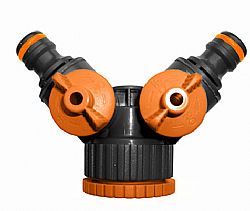 Διπλή παροχή βρύσης 3/4''